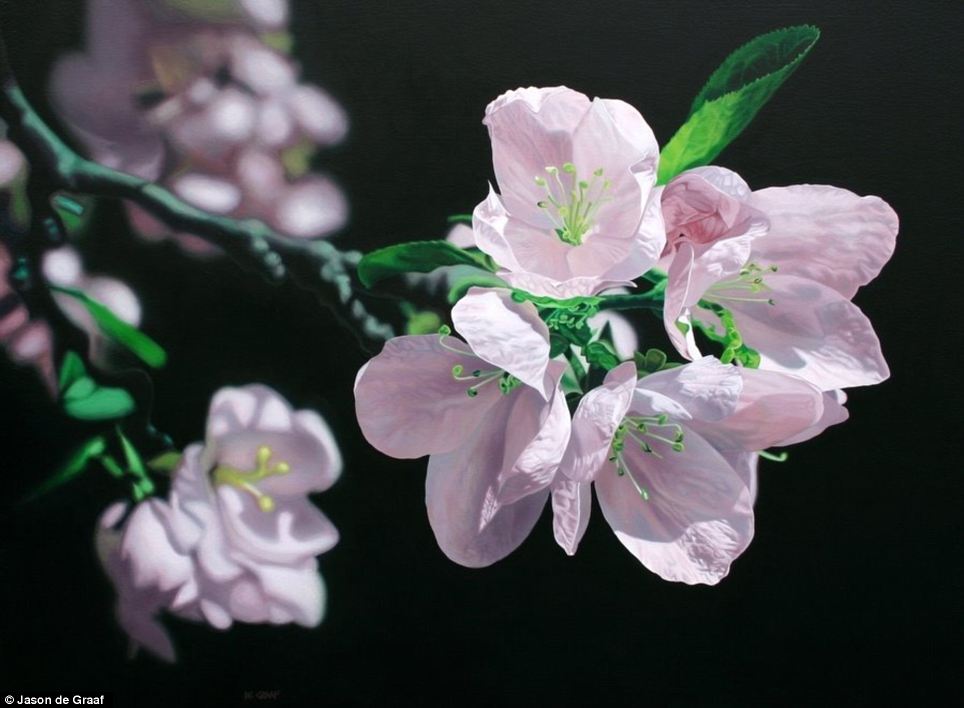 Apple Blossoms: Acrylic on canvas 24in x 18in